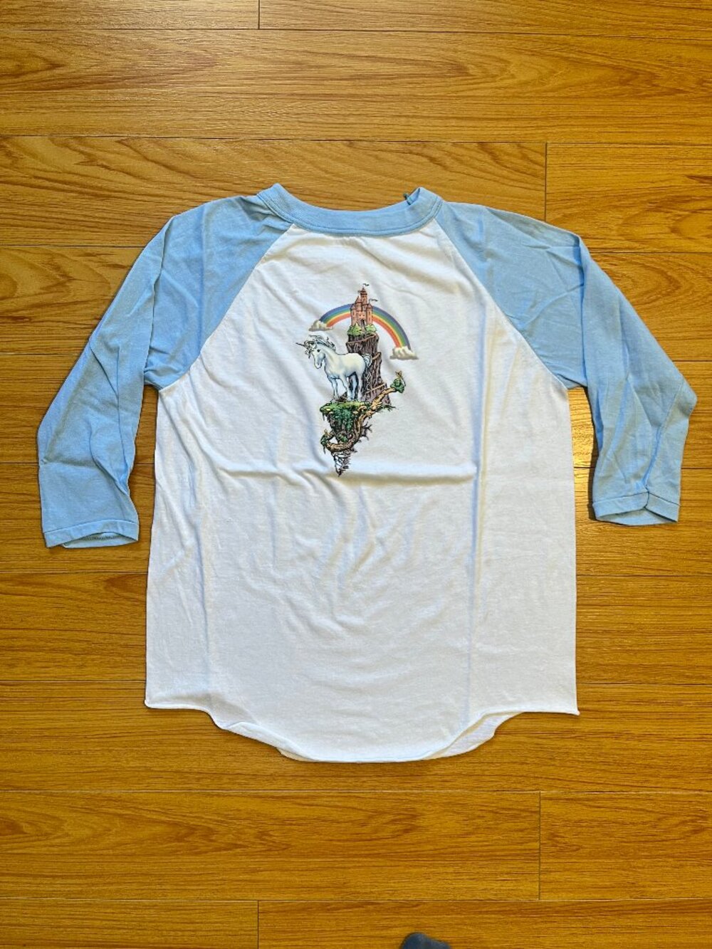 Vintage Unicorn 1980's Baseball T-shirt 3/4 80s